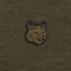 Maison Kitsune Bold Fox Head Patch Cardigan - Khaki -Emporio Clothing Shop maison kitsune bold fox head patch cardigan khaki p59365 874797 image