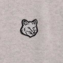 Maison Kitsune Bold Fox Head Patch Turtle Neck - Light Grey -Emporio Clothing Shop maison kitsune bold fox head patch turtle neck light grey p59366 877599 image
