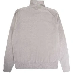 Maison Kitsune Bold Fox Head Patch Turtle Neck - Light Grey -Emporio Clothing Shop maison kitsune bold fox head patch turtle neck light grey p59366 877604 image