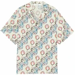Maison Kitsune Dancing Girls Print Shirt - White