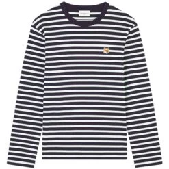 Maison Kitsune Fox Head Patch Marin T-Shirt - Navy