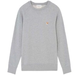 Maison Kitsune Fox Head Patch Sweatshirt - Grey Melange