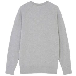 Maison Kitsune Fox Head Patch Sweatshirt - Grey Melange -Emporio Clothing Shop maison kitsune fox head patch sweatshirt grey melange p48179 885333 image