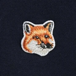 Maison Kitsune Fox Head Patch Sweatshirt - Navy -Emporio Clothing Shop maison kitsune fox head patch sweatshirt navy p48177 602240 image