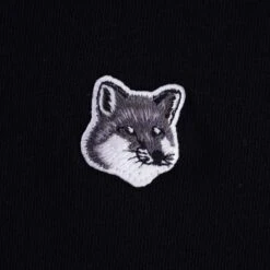 Maison Kitsune Grey Fox Head Patch Classic Sweatshirt - Black -Emporio Clothing Shop maison kitsune grey fox head patch classic sweatshirt black p48850 632342 image