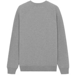 Maison Kitsune Grey Fox Head Patch Classic Sweatshirt - Grey Melange -Emporio Clothing Shop maison kitsune grey fox head patch classic sweatshirt grey melange p55586 784388 image