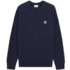 Maison Kitsune Grey Fox Head Patch Classic Sweatshirt - Navy -Emporio Clothing Shop maison kitsune grey fox head patch classic sweatshirt navy p55587 784393 image