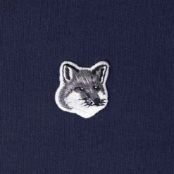 Maison Kitsune Grey Fox Head Patch Classic Sweatshirt - Navy -Emporio Clothing Shop maison kitsune grey fox head patch classic sweatshirt navy p55587 784403 image