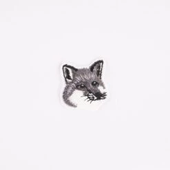 Maison Kitsune Grey Fox Head Patch T-Shirt - White -Emporio Clothing Shop maison kitsune grey fox head patch t shirt white p53030 715006 image