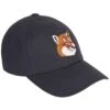 Maison Kitsune Large Fox Head Embroidery 6P Cap - Navy -Emporio Clothing Shop maison kitsune large fox head embroidery 6p cap navy p57731 837424 image