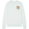 Maison Kitsune Mini Fox Head Comfort Jumper - Blue Haze -Emporio Clothing Shop maison kitsune mini fox head comfort jumper blue haze p59055 866950 image