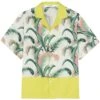 Maison Kitsune Palm Frond Print Resort Shirt - White -Emporio Clothing Shop maison kitsune palm frond print resort shirt white p59173 870932 image