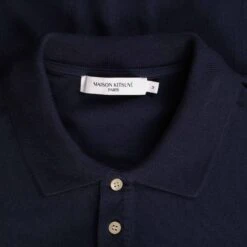 Maison Kitsune Tricolour Patch Classic Polo Shirt - Navy -Emporio Clothing Shop maison kitsune tricolour patch classic polo shirt navy p59166 870817 image