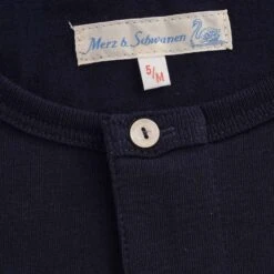Merz B Schwanen Henley T-Shirt - Ink Blue -Emporio Clothing Shop merz b schwanen henley t shirt ink blue p50418 686422 image