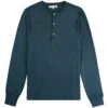 Merz B Schwanen Loopwheeled Henley 8.6oz T-Shirt - Mineral