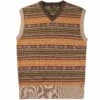 Nigel Cabourn Fairisle Knitted Vest - Brown -Emporio Clothing Shop nigel cabourn fairisle knitted vest brown p61141 907298 image