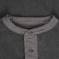 Nigel Cabourn Henley Long Sleeve Shirt - Charcoal -Emporio Clothing Shop nigel cabourn henley long sleeve shirt charcoal p61140 907313 image