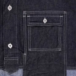 Nigel Cabourn Utility Shirt Type 2 10oz Denim - Indigo -Emporio Clothing Shop nigel cabourn utility shirt type 2 10oz denim indigo p61137 907280 image