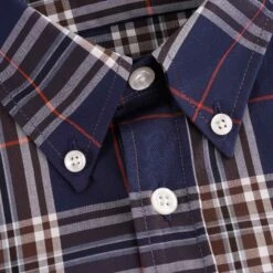 None Of The Above Check Shirt - Navy -Emporio Clothing Shop none of the above check shirt navy p53332 723112 image