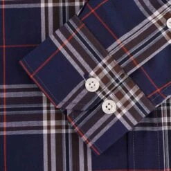 None Of The Above Check Shirt - Navy -Emporio Clothing Shop none of the above check shirt navy p53332 723117 image