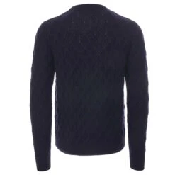 None Of The Above Diamond Textured Jumper - Navy -Emporio Clothing Shop none of the above diamond textured jumper navy p51471 694751 image