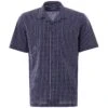 None Of The Above Made In Italy Daytona Short Sleeve Shirt - Blue Check -Emporio Clothing Shop none of the above made in italy daytona short sleeve shirt blue check p45996 510187 image