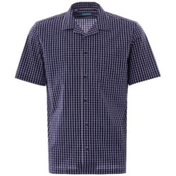 None Of The Above Made In Italy Daytona Short Sleeve Shirt - Blue Check