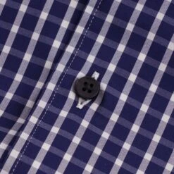None Of The Above Made In Italy Daytona Short Sleeve Shirt - Blue Check -Emporio Clothing Shop none of the above made in italy daytona short sleeve shirt blue check p45996 510202 image