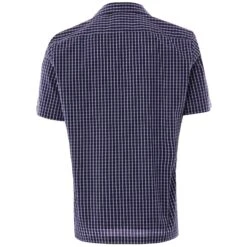 None Of The Above Made In Italy Daytona Short Sleeve Shirt - Blue Check -Emporio Clothing Shop none of the above made in italy daytona short sleeve shirt blue check p45996 510207 image