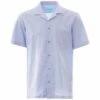 None Of The Above Made In Italy Short Sleeve Shirt - Light Blue