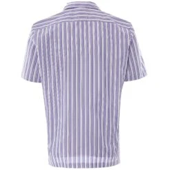 None Of The Above Made In Italy Stripe Short Sleeve Shirt - White/Navy -Emporio Clothing Shop none of the above made in italy stripe short sleeve shirt white navy p45999 510127 image