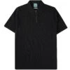 None Of The Above Zip Polo Shirt - Black -Emporio Clothing Shop none of the above zip polo shirt black p59086 867502 image