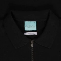 None Of The Above Zip Polo Shirt - Black -Emporio Clothing Shop none of the above zip polo shirt black p59086 867507 image