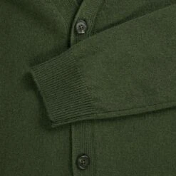 Norse Projects Adam Lambswool Cardigan - Army Green -Emporio Clothing Shop norse projects adam lambswool cardigan army green p59612 880434 image