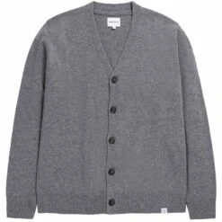 Norse Projects Adam Lambswool Cardigan - Grey