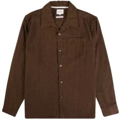 Norse Projects Carsten Organic Flannel Shirt - Rust Brown