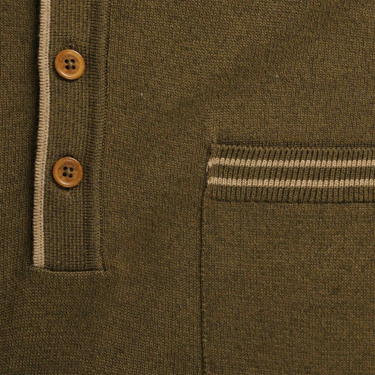 Nudie Jeans Frippe Polo Club Shirt - Olive 5 Nudie Jeans Frippe Polo Club Shirt - Olive - Image 3