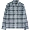 Original Penguin Plaid Stretch Zip Shirt - Cerulean
