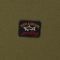 Paul And Shark Patch Logo Polo Shirt - Khaki -Emporio Clothing Shop paul and shark yachting patch logo polo shirt khaki p59451 875351 image