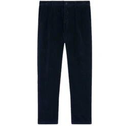 Paul And Shark Stretch Velvet Chino Trousers - Navy Blue