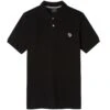 Paul Smith Cotton-Piqué Zebra Polo Shirt - Black -Emporio Clothing Shop paul smith cotton pique zebra polo shirt black p59289 874747 image