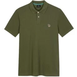 Paul Smith Cotton-Piqué Zebra Polo Shirt - Military Green