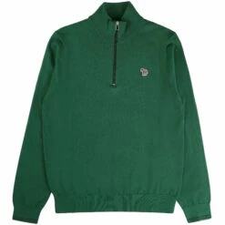 Paul Smith Half Zip Sweater - Bottle Green