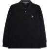 Paul Smith Long-Sleeve Zebra Logo Polo Shirt - Black -Emporio Clothing Shop paul smith long sleeve zebra logo polo shirt black p59295 874647 image