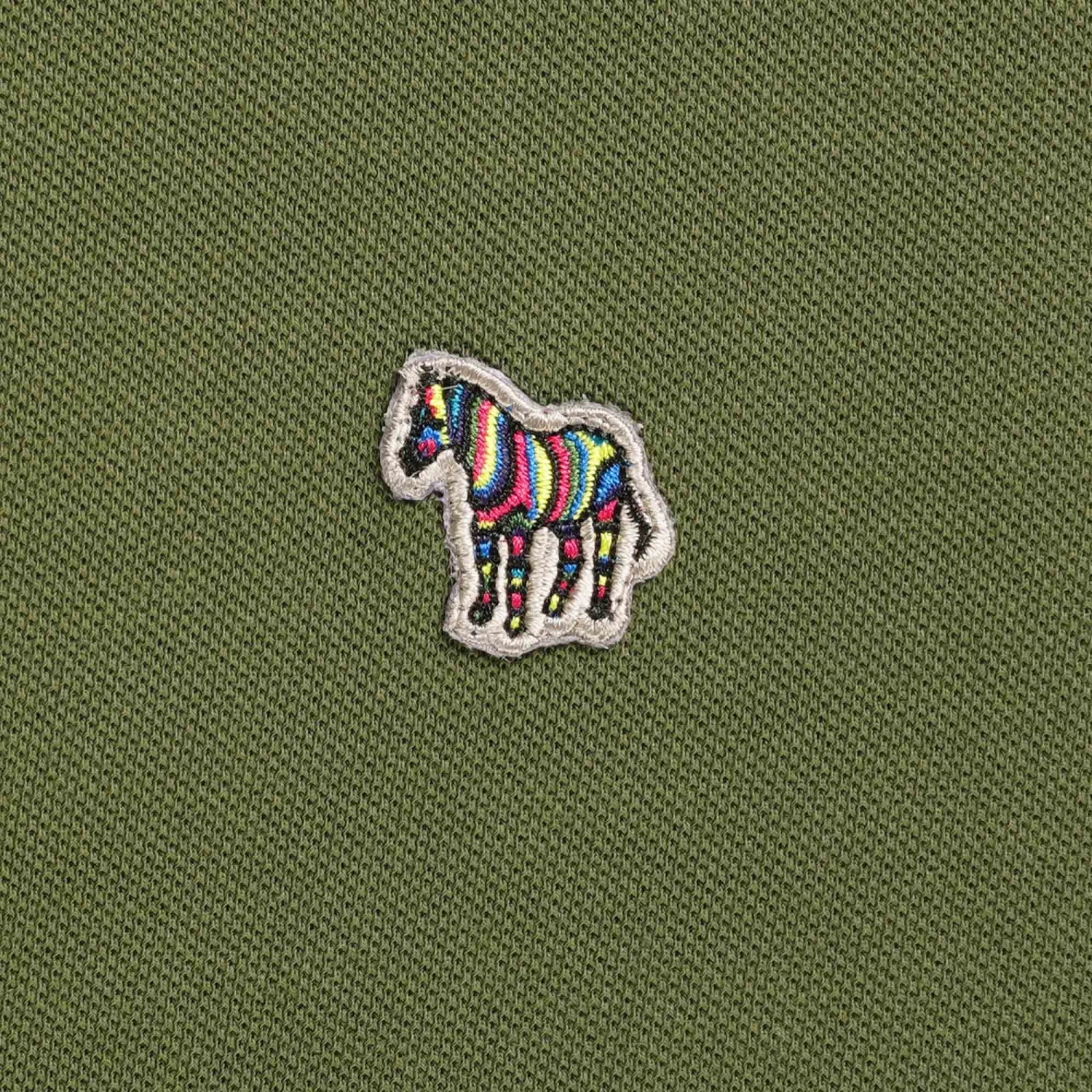 Paul Smith Long-Sleeve Zebra Logo Polo Shirt - Military Green 5 Paul Smith Long-Sleeve Zebra Logo Polo Shirt - Military Green - Image 3