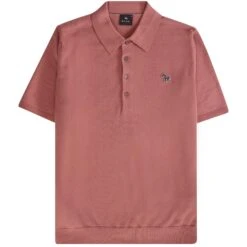 Paul Smith Short Sleeve Zebra Badge Polo Shirt - Brick Red