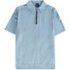 Paul Smith Short Sleeve Zipped Polo Shirt - Light Blue