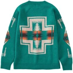 Pendleton Woolen Mills Crewneck Wool Pullover - Turquoise Harding -Emporio Clothing Shop pendleton woolen mills crewneck wool pullover turquoise harding p61115 906850 image