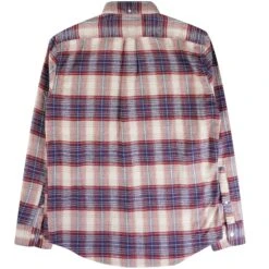 Portuguese Flannel Liber Shirt - Beige, Red And Blue -Emporio Clothing Shop portuguese flannel liber shirt beige red and blue p59745 884086 image