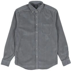 Portuguese Flannel Lobo Corduroy Shirt - Anthracite